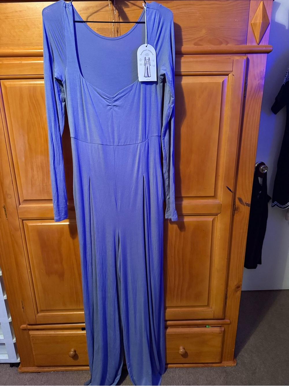Rare /  Sleeve Lavender jumpsuit